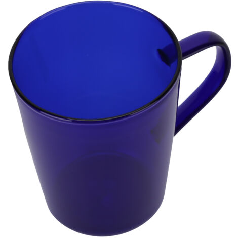 Tasse en Verre Borosilicate 380ml Résistante aux Chocs, Facile à Nettoyer pour Café, Cuisine, Hôtel, Bureau - Bleu (1/5)