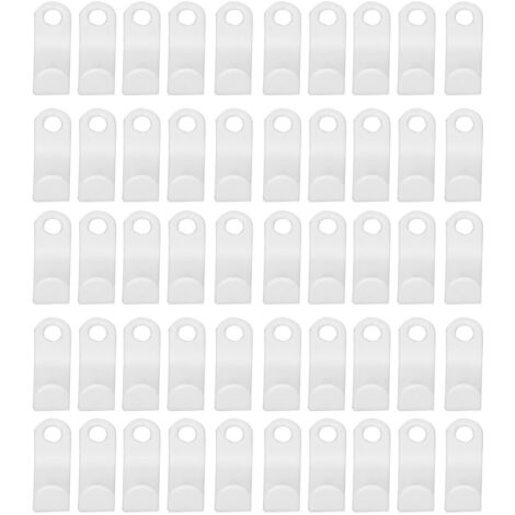 50 Crochets Cintres Solides Inodores Légers Blancs Épais pour Rangement Vêtements (1/5)