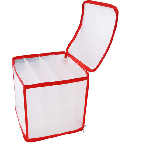 Boîte de Rangement Transparente PVC à Fermeture Éclair pour Chaussettes, Organisateur Durable avec Compartiments pour Maison et Bureau (1/5)