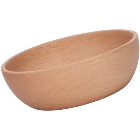 Bol en Bois de Hêtre pour Salade, Fruits, Céréales - 15x4,5cm - Écologique et Pratique (1/5)