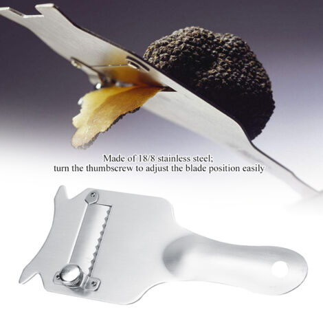 Trancheur à Truffe et Fromage en Acier Inoxydable, Lame Réglable pour Chocolat et Cuisine (1/5)