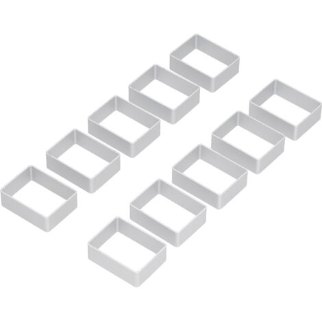 10 Pièces Moule à Biscuits en Acier Inoxydable, Forme Rectangulaire pour Pâtisserie DIY (1/5)