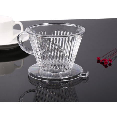 Filtre à Café Réutilisable Transparent, Gouttière Conique Portable pour une Infusion Pure (1/5)
