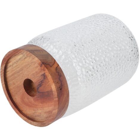 Lot de bocaux en verre 700ml avec couvercle en bois hermétique pour café, collations et noix
