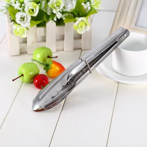 Pinces de service en acier inoxydable 9" pour BBQ, buffet, pain et steak - Outils de cuisine pratiques (1/5)