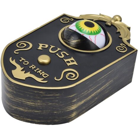 Sonneur d'Halloween Effrayant Œil Unique Lumineux, Décoration de Porte et Accessoire de Fête (1/5)