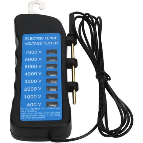 Testeur de Clôture Électrique Portable Détection Tension Multi-Lumière 7000V ABS pour Ferme (1/5)