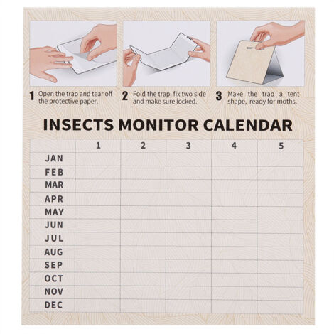 6 pièges à phéromones adhésifs non toxiques pour mites et insectes volants (1/5)