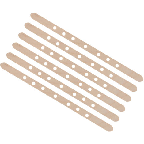 50 pièces Supports de mèche en bouleau réutilisables pour fabrication de bougies, 180x10mm, 7 trous, facile à utiliser (1/5)