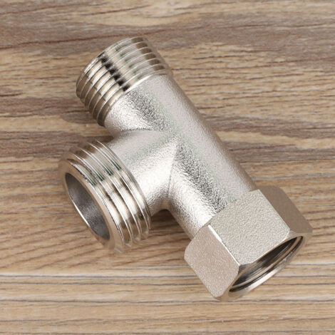 2 Pièces Valve de Dérivation 3 Voies pour Toilette, Adaptateur de Valve de Chasse d'Eau (EU3/8) (1/5)
