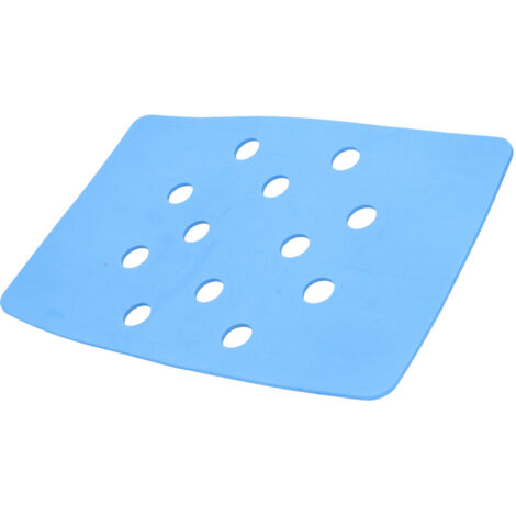 Coussin de Chaise de Douche en EVA Bleu, Confortable et Portable avec Design Perforé pour Bain (1/5)