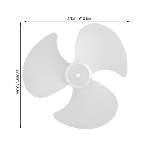 2 Pièces Pales de Ventilateur en Plastique, 3 Pales pour Ventilateur Électrique, Accessoires de Rechange (1/5)