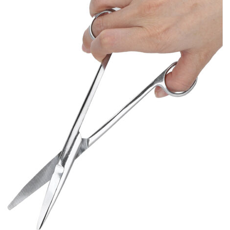 Ciseaux courbés en acier inoxydable 18cm pour soins animaux de compagnie et ferme (1/5)
