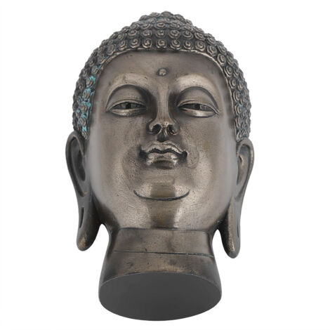Tête de Bouddha en Résine, Décoration Bouddhiste pour Table de Salon et Intérieur (1/5)