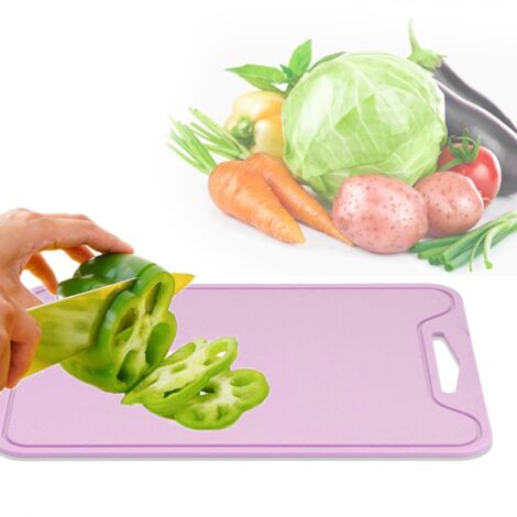 Planche à découper flexible en silicone alimentaire pour cuisine, couleur violette (1/5)