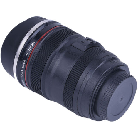 Tasse Isotherme Voyage en Acier Inoxydable Forme Objectif Appareil Photo Noir (1/5)