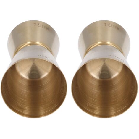 Jigger Double Face Inox Doré 15/30ml pour Cocktail Bar Mesure Professionnelle (1/5)
