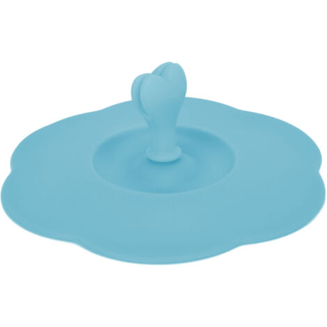 Couvercle en Silicone pour Tasse, Résistant à la Chaleur et au Froid, Anti-Poussière pour Cuisine et Maison, Bleu (1/5)