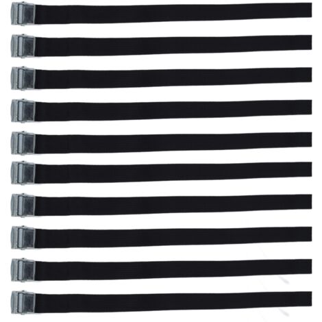 10 sangles de fixation en nylon résistant à la saleté avec boucles en alliage de zinc pour bagages et marchandises (1/5)
