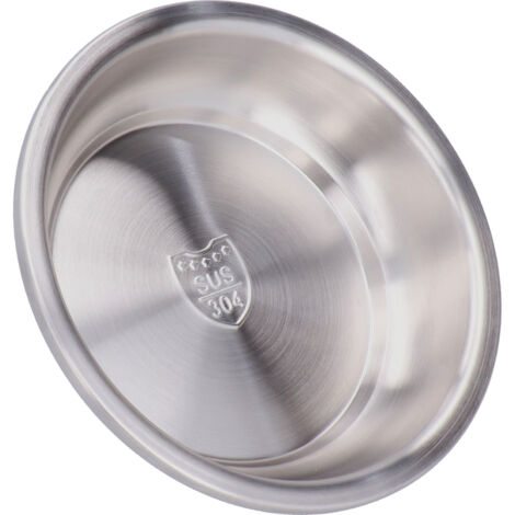Plaque en Acier Inoxydable 304 Qualité Alimentaire, Plat Rond et Profond pour Repas 20cm/7.9 Pouces (1/5)
