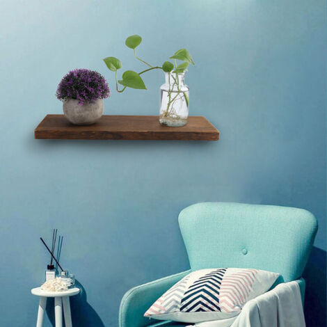 Étagère Murale Flottante en Bois, Rangement et Organisateur Décoratif pour Salon 30x14x2cm (1/5)