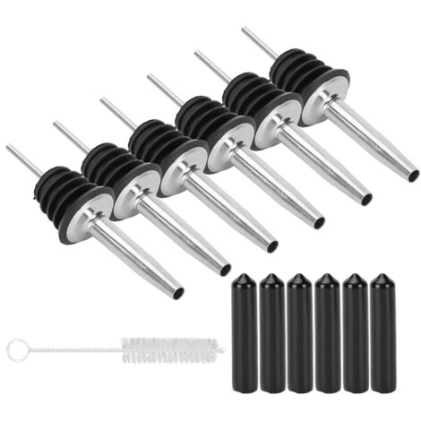 Verseur Inox Bouchon Poussière Brosse Ouverture Bouteille Vin Classique (1/5)