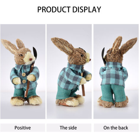 Figurine Lapin de Pâques Écologique et Colorée, Durable et Réaliste (1/5)
