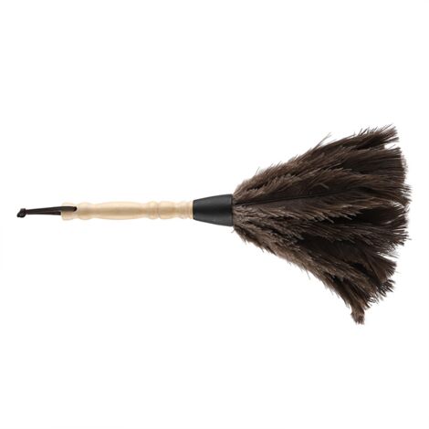 Mini plumeau à poussière en plumes d'autruche réutilisable et lavable pour bureau, clavier, livres et maison (1/5)