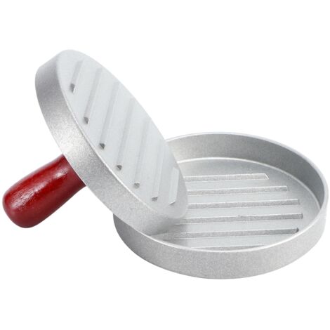 Presse à hamburgers antiadhésive en alliage d'aluminium avec manche en bois - Moule à steak haché pour cuisine (1/5)