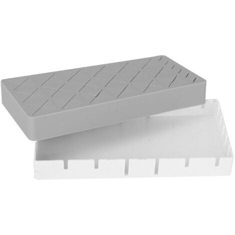 Organisateur à Rouge à Lèvres 24 Emplacements en Silicone, Boîte de Rangement et Présentoir pour Maquillage Gris (1/5)