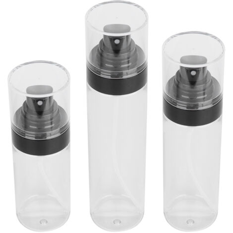 Lot de 3 Flacons Pulvérisateurs Transparents avec Bouchons pour Huiles Essentielles, Toner et Liquides 80ml 100ml 120ml (1/5)