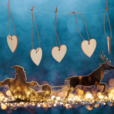 100 Pièces Cœurs Mignons Décorations Suspendues DIY pour Mariage, Noël, Fête, Arbre de Noël, Maison (1/5)