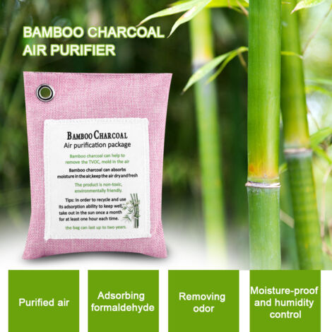 Sachet Déodorisant au Bambou Charbon Actif - 8 Couleurs, Purificateur d'Air pour Voiture (1/5)