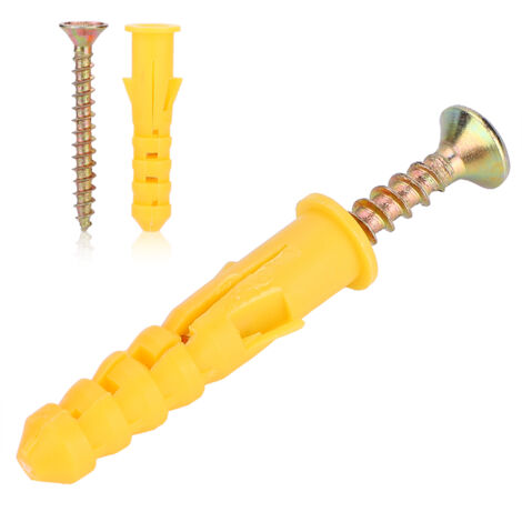 Cheville d'expansion plastique M8 avec vis autotaraudeuse - Kit de fixation mural (1/5)