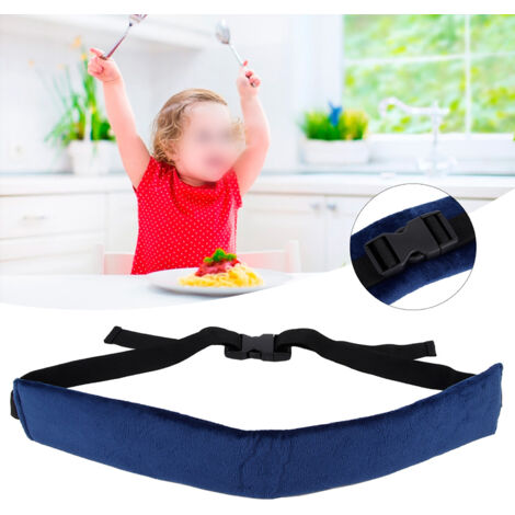 Harnais de sécurité portable pour chaise haute bébé, lavable et ajustable - Bleu (1/5)