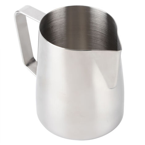 Pitcher à lait inoxydable pour mousse à café, idéal pour latte et cappuccino à la maison ou en coffee shop, capacité 350 ml (1/5)