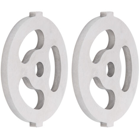 2 pièces Lame de Hachoir à Viande en Acier Inoxydable 304, Grille de Coupe 7mm/0,3 pouces pour Hachoir Type 5/B (Plaque à 3 Trous) (1/5)