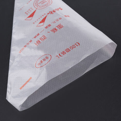 100 Sacs à Douille Alimentaires en Plastique pour Décoration de Gâteaux, Pâtisserie et Glaçage (Lot) (1/5)