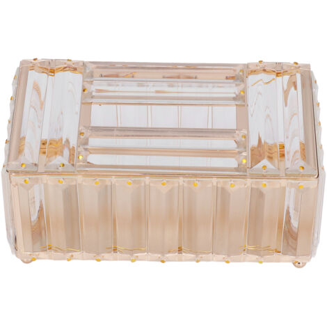 Boîte à Mouchoirs Dorée - Procédé de Placage Or, Artisanat Fin et Design Épuré pour Rangement Polyvalent (1/5)