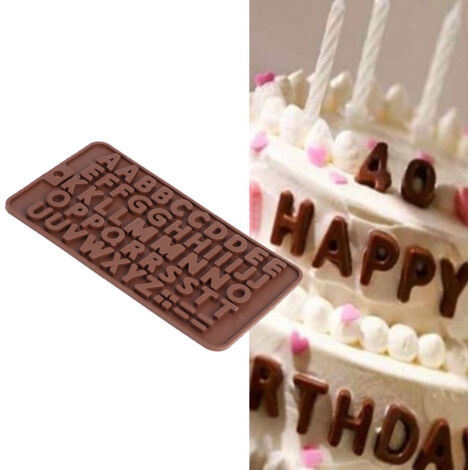 3 Moules en Silicone pour Chocolat en Forme de Lettres Anglaises - Accessoire de Pâtisserie DIY (1/5)