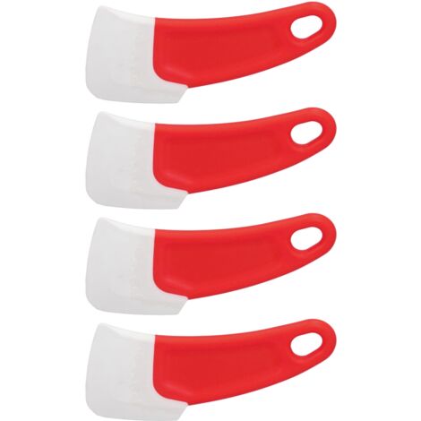 10 Pièces Spatule en Silicone Souple avec Trou d'Accroche et Manche PP pour Cuisine, Pâtisserie, Cuisson des Pâtes - Rouge (1/5)