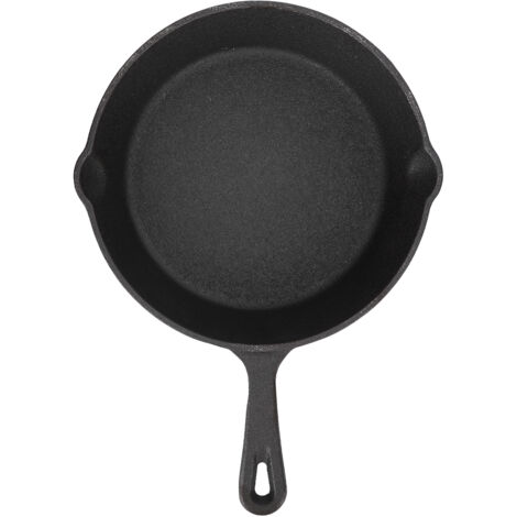 Poêle en Fonte Pré-assaisonnée 20cm - Diffusion Homogène de la Chaleur, Idéale pour Grill, Four et Cuisson (1/5)