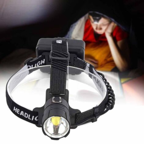 Lampe frontale puissante P70 4000LM, rechargeable USB, zoomable, grande luminosité (1/5)