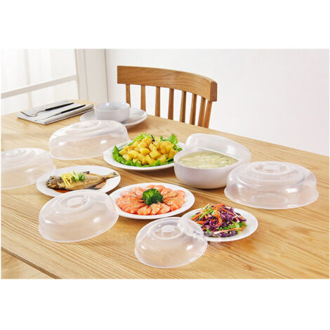 Couvercle Micro-ondes Transparent en PP, Grande Taille 20cm, Protection Alimentaire Anti-éclaboussures, Design Prise Facile et Sécuritaire (1/5)