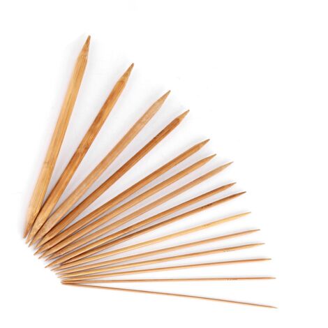 Aiguilles à tricoter en bambou, set de 15 tailles pointues doubles (2-10mm) pour tricotage fluide (1/5)