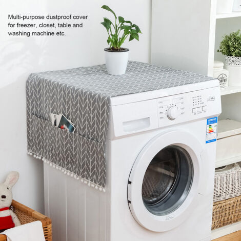 Housse de Protection Polyvalente en Coton et Lin pour Réfrigérateur et Lave-linge (170 x 71 cm) (1/5)