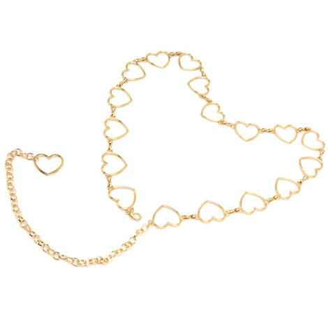 Ceinture Chaîne Dorée Éclatante avec Strass, pour Shorts Robes et Tenues Élégantes (1/5)