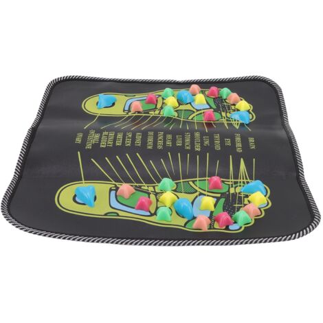 Tapis de réflexologie pieds 35x35 cm - Stimulation circulatoire et antalgique - Marche sur galets (1/5)