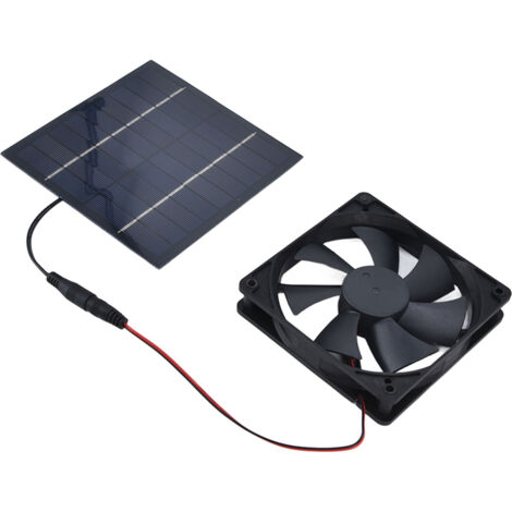 Ventilateur Solaire 10W Étanche pour Poulailler et Serre avec Panneau (1/5)