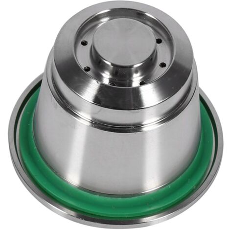 Capsule à café réutilisable en acier inoxydable avec cuillère, compatible machines Nespresso (1/5)